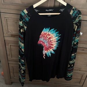 Cowgirl Tuff Black Long Sleeve Shirt